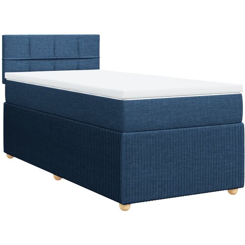 vidaXL Box spring postelja z vzmetnico modra 80x200 cm blago, (21305584) Cene