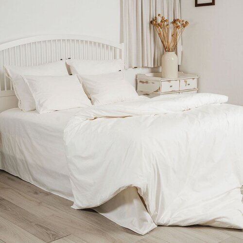 Odeja Posteljnina s trakci Tia Organic - krem-200x200+2x80x60 Cene