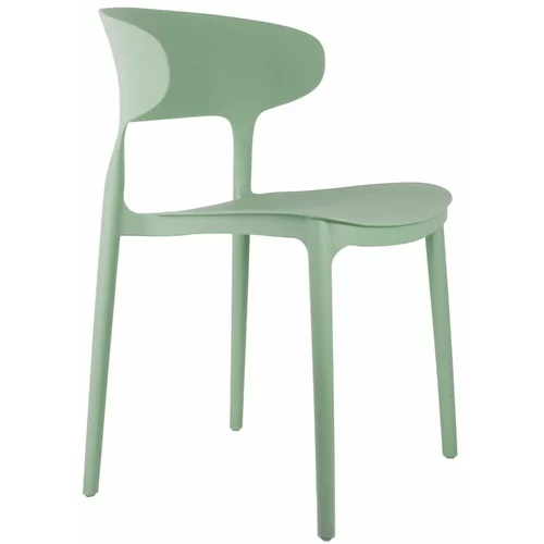 Leitmotiv Svetlo zeleni plastični jedilni stoli v kompletu 4 ks Fain –