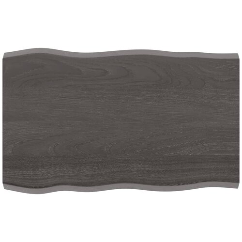 vidaXL Mizna plošča temno siva 80x50x4 cm obdelana trdna hrastovina Cene
