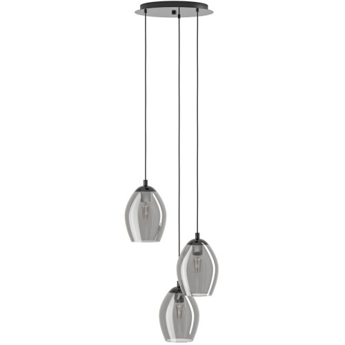 Eglo 39565 - visilica na sajli estanys 3xE27/60W/230V dimno staklo Slike