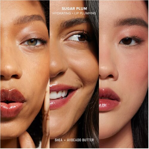 Nudestix Nudeskin Hydrating Peptide Lip Butter globinsko hranilno maslo za ustnice odtenek Sugar Plum 10 ml Slike