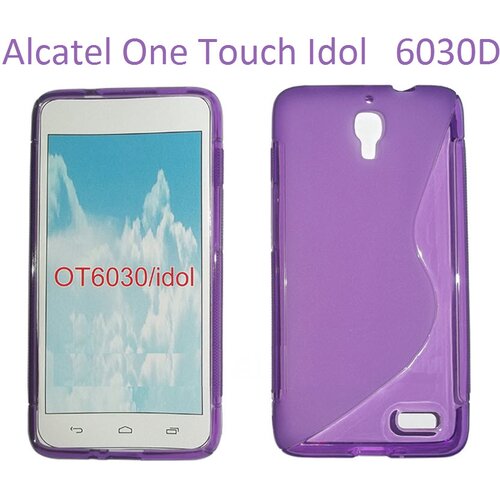  Gumijasti / gel etui S-Line za Alcatel One Touch Idol 6030D - vijolični Cene