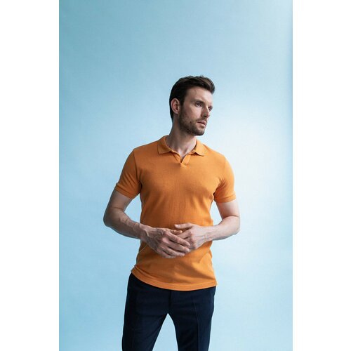 Defacto Slim Fit Polo Neck Basic Knitwear Short Sleeved T-Shirt Slike
