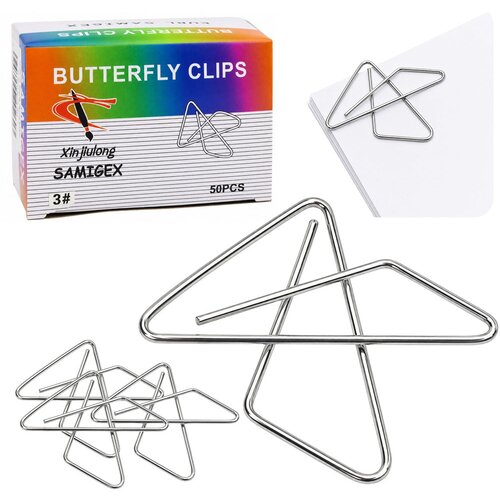  Metal Butterfly Cross Clips for Office Documents 28 mm 50 pcs. Cijene