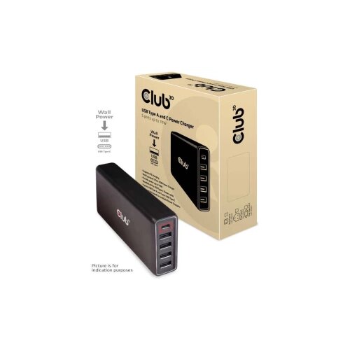 Club3d CAC-1903EU USB stanica za punjenje Utičnica Ženski konektor USB-C™, Ženski konektor USB 2.0 tipa A Cijene