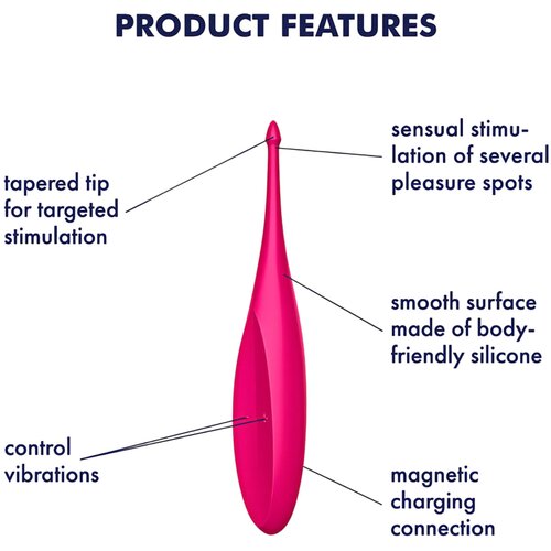 Satisfyer Twirling Fun Tip Vibrator Magenta Slike