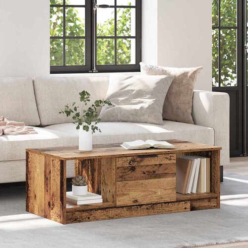 VidaXL Kava Stol Staro drvo 100 x 50 x 36 cm Konstruirano drvo Slike