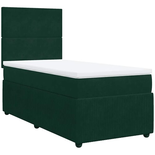 Box spring krevet s madracem tamnozeleni 90x190 cm bar&amp;scaron;unasti Slike