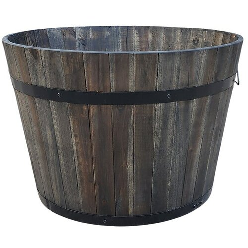  Okrugla posuda za biljke Woody (Drvo, Siva, Ø x V: 37 x 26 cm) Cijene