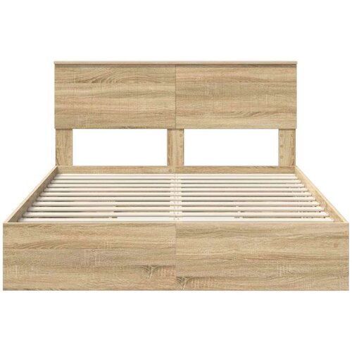  Krevet s od storage Sonoma hrast 140 x 190 cm Konstruirano drvo Slike