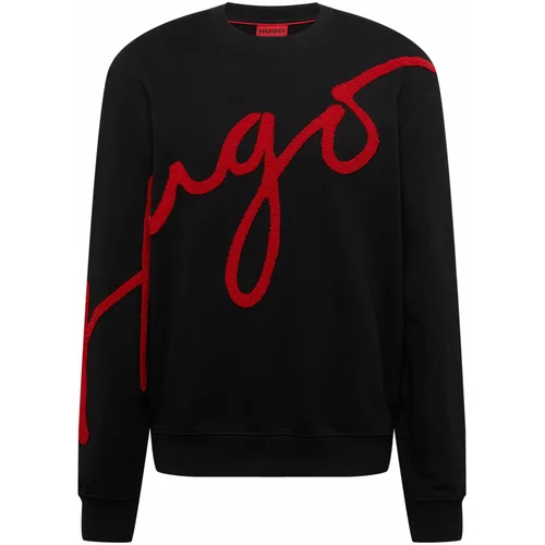 Hugo Sweater majica 'Diraffe' vatreno crvena / crna