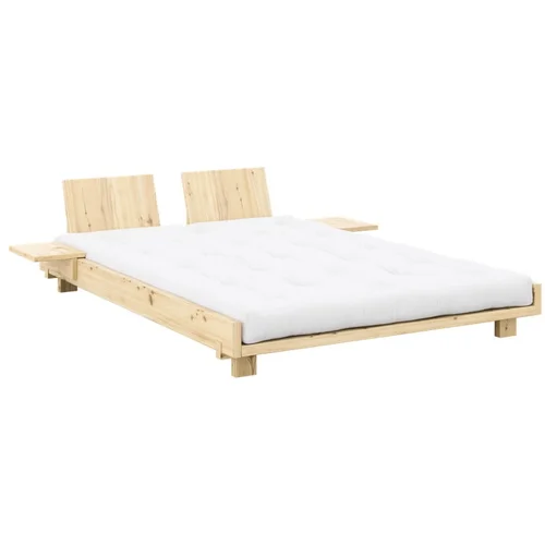 Karup Design Bračni krevet od masivnog bora s podnicom 160x200 cm u prirodnoj boji Social Bed –