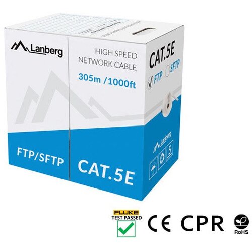 Lanberg CABLE FTP CAT.5E 305M CU WIRE GREY Slike