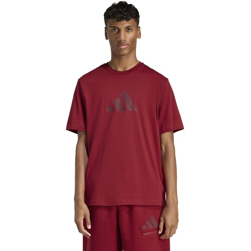Adidas Muška majica M Fi Sl T KD7647, Okrugli izrez, Bordo Cene