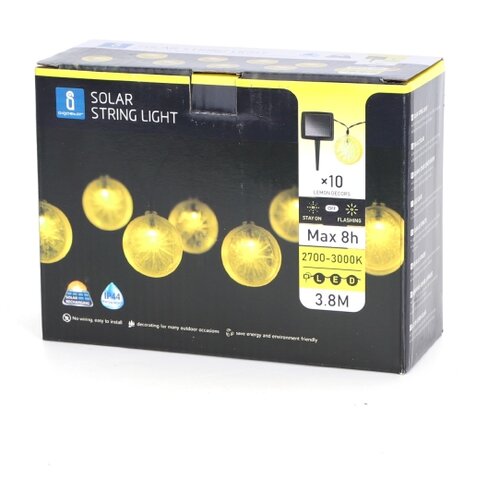 Aigostar LED solarni niz 10xLED/3,8m IP44 topla bela Slike