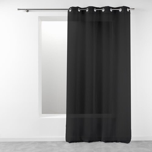 Douceur d int&amp;eacute;rieur Črna prosojna zavesa 140x280 cm Telma &amp;ndash; Slike