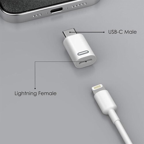  Adapter Type-C muski na Lightning zenski crni Cene