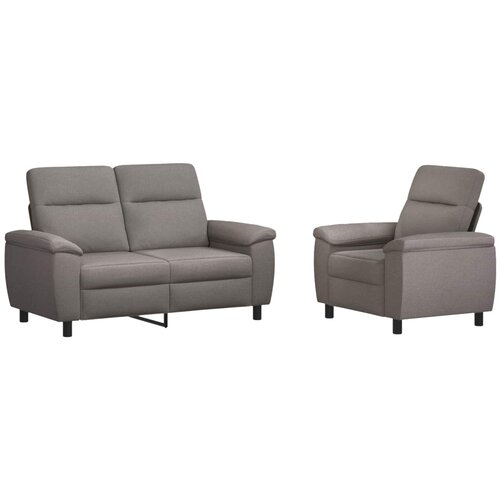  Set sofe 2 pcs Sivosmeđa Tkanina Slike