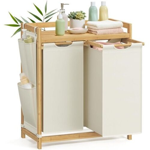 Songmics laundry basket black 2 /1 100L Slike