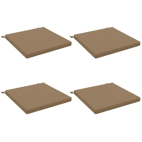  Jastučići za sjedalo od 4 dijela SOEST 4 kom. 100% poliester - Taupe (poliester) 60 x 60 x 5 cm 4 Cene
