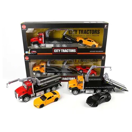 Magic Toys City Tractors Kovinski avtotransporter s športni vozilom v dveh različicah Cene
