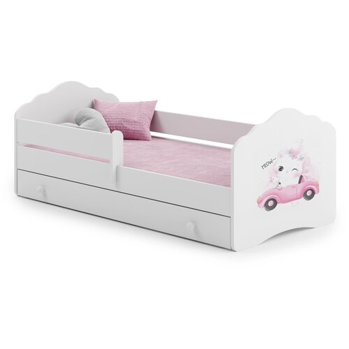 Kobi Furniture Fala - enojna postelja 160x80 bela, komplet predala, ograje in vzmetnice, (20626021) Cene