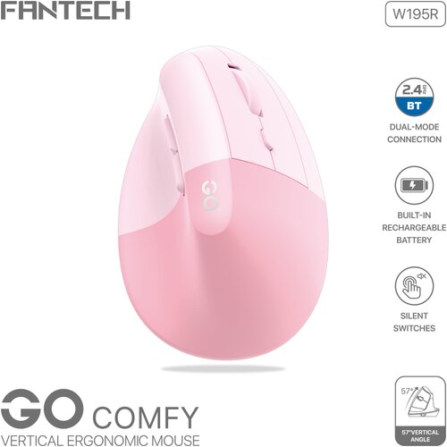 Fantech Mis Wireless W195R GO comfy pink Cene