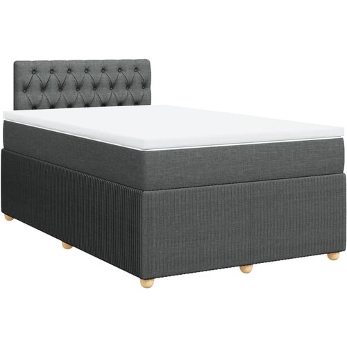Maison Chic Box spring postelja - Vzmetna postelja z vzmetnico temno siva 120x190 cm blago SL11989, (21906094) Cene