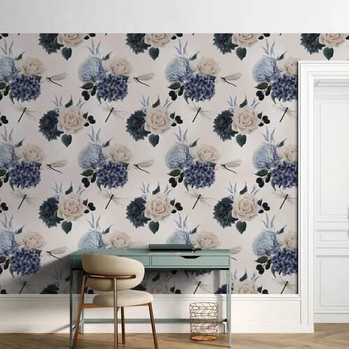  Tapeta - Roses and Hydrangeas 50x1000 Slike