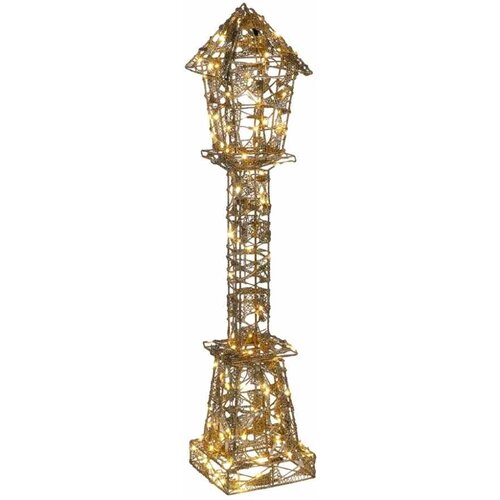  Božićna metalna LED lampa &ndash; Zlatna, topla bijela, 80 cm Cijene