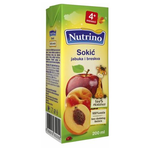 Nutrino sokić jabuka i breskva 200ml Cene