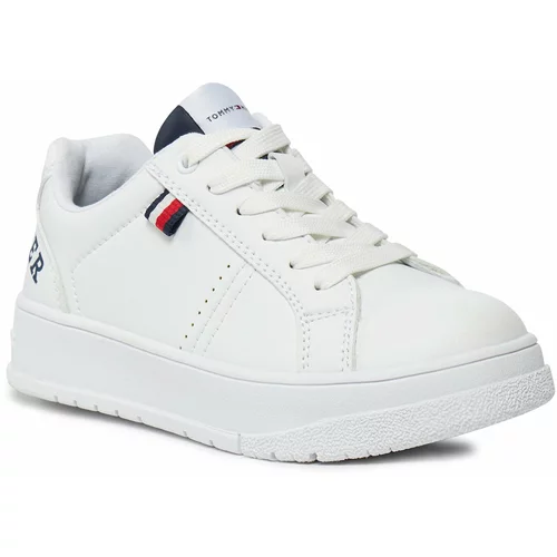 Tommy Hilfiger Superge Logo Low Cut Lace-Up Sneaker T3X9-33360-1355 M White/Blue X336