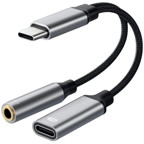INF Type-C 2-v-1 adapter: 10 W, pleten najlon, bakrena žica, srebrn, (5000327363) Cene