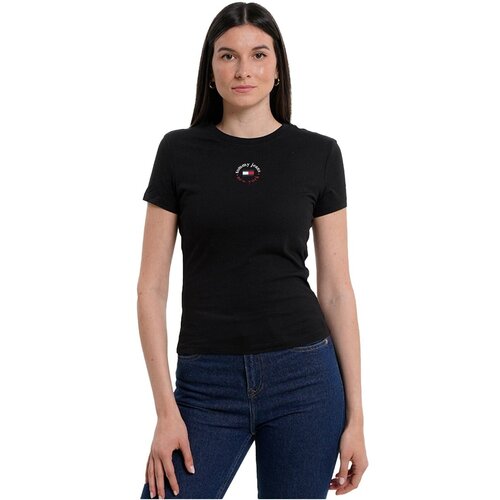 Tommy Jeans Majice &amp;amp; Polo majice DW0DW20316 Črna Slike