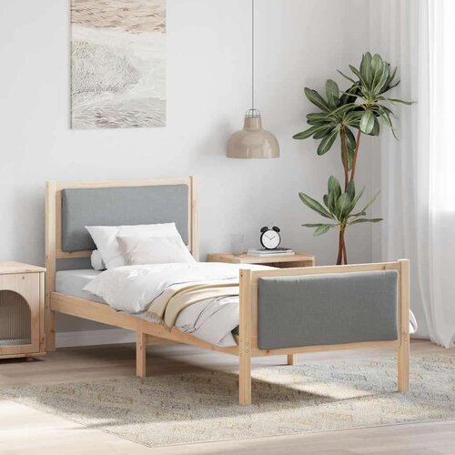  Okvir za krevet Svijetlo siva 75 x 190 cm tkanina Cene