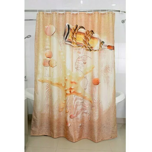Venus Tekstilna zavjesa za kadu Sealife (120 x 200 cm, Bež boje)