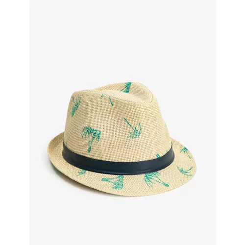 Koton Straw Hat Band Detail Palm Pattern