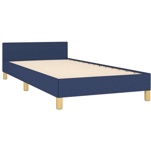 VidaXL okvir za krevet s uzglavljem plavi 100x200 cm od tkanine Slike