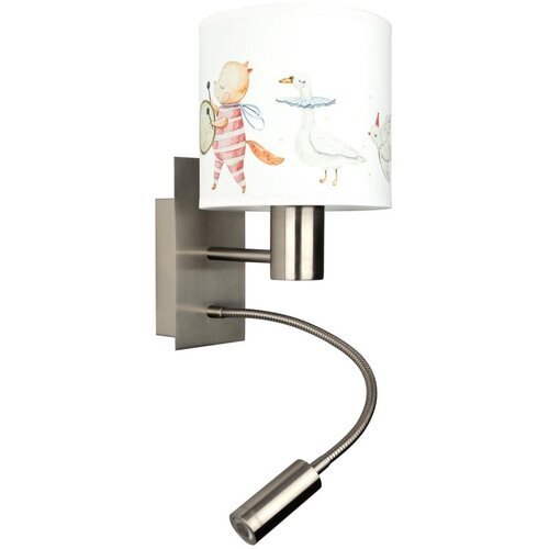 Brilagi LED fleksibilna lampa BOBO 1xE27/25W/230V + LED/3W m. hrom/bela/životinjice Slike
