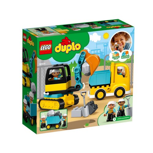 Lego kocke Duplo 10931 Tovornjak in bager na gosenicah Slike