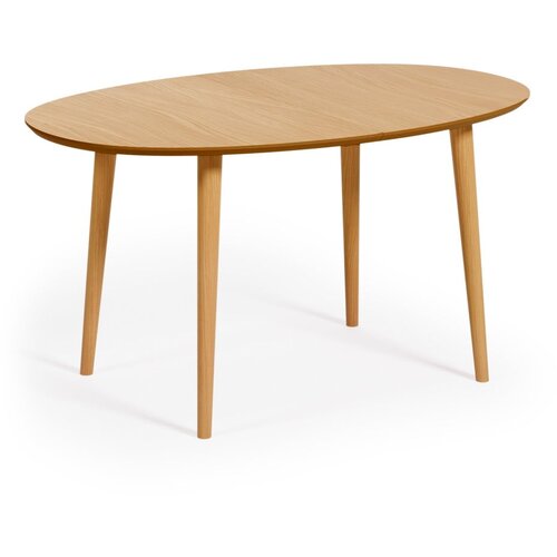 Kave Home Proširiv blagovaonski stol u dekoru hrasta u prirodnoj boji 90x140 cm Oqui – Cijene