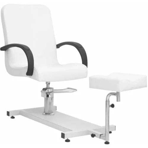  Stolica za masažu s osloncem bijela 127x60x98 cm umjetna koža