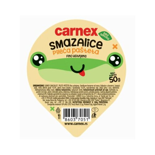 Carnex smazalica poleća pašteta 50g Slike