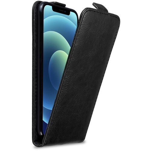 Cadorabo Ohišje, združljivo z Apple iPhone 12 / 12 PRO v nočna črna - Zaščitni ovitek v obliki flipa z magnetnim zapiranjem, (20565754) Cene
