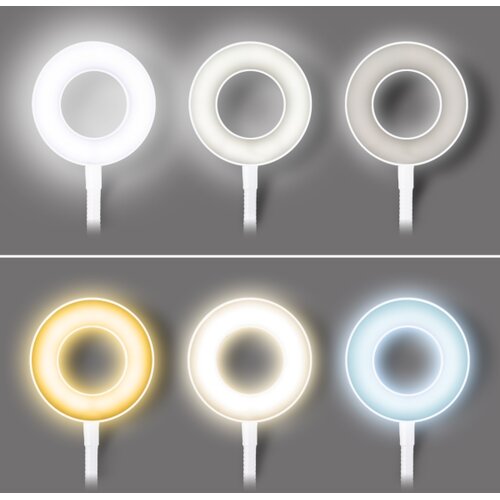 Solight WO66-W -LED prigu&amp;scaron;iva stona lampa sa klipsom LED/8W/230V 3000/4000/5000K bela Slike