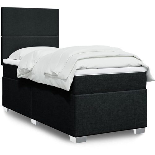 vidaXL Box spring postelja z vzmetnico črna 80x200 cm blago Cene