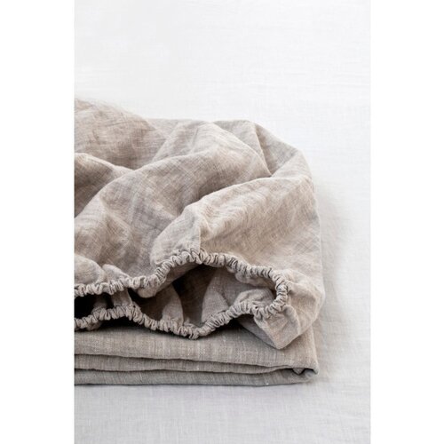 Linen Tales prirodna lanena plahta s gumicom, 180 x 200 cm Slike