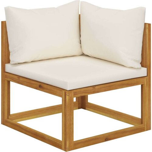  Modularna kutna sofa i krem bijeli jastuci bagremovo drvo Slike