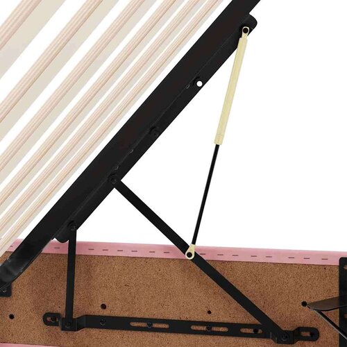  Krevet S LED lampica s uzglavljem Ružičasta 140 x 200 cm Bar&amp;scaron;un Slike